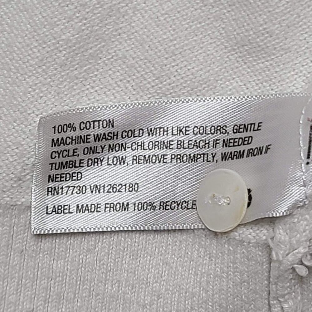 A New Day Sweater Womens Small White Button Knit Cardigan - Picture 4 of 9